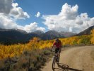 Biking with changing aspen colors