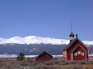 Historic red school house in Leadville, CO